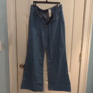 White House Black Market Blue Wide-Leg Jeans